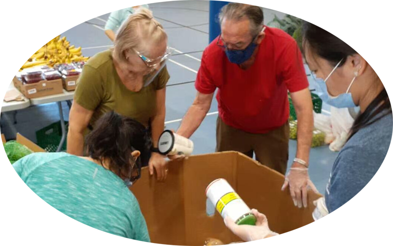 Germain & Micheline Desjardins at food bank