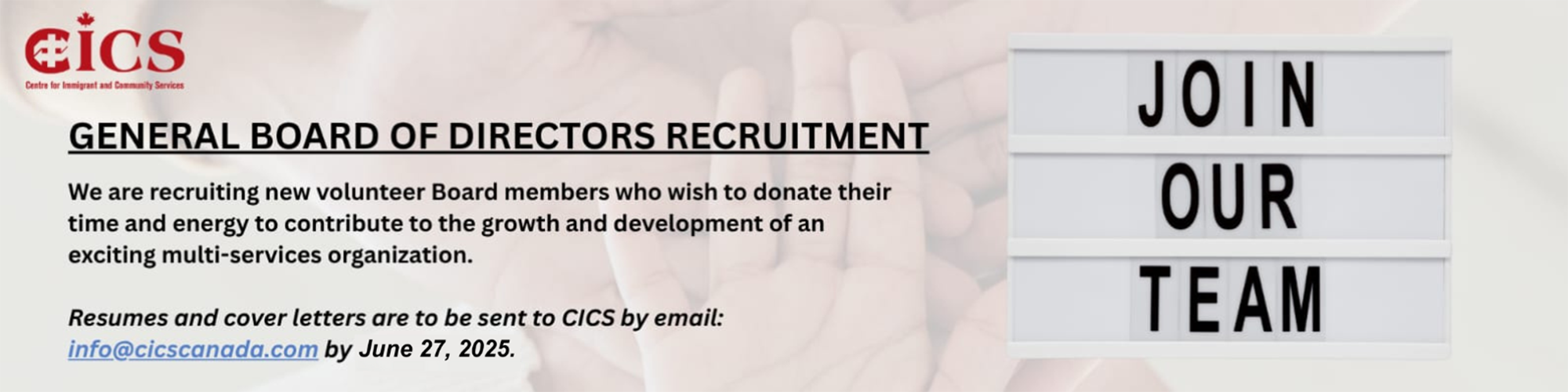 Support CICS' mission to build communities where everyone belongs
