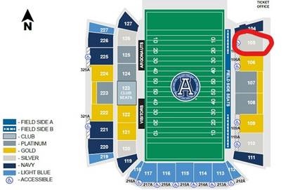 Bmo Field Argos Seating Chart